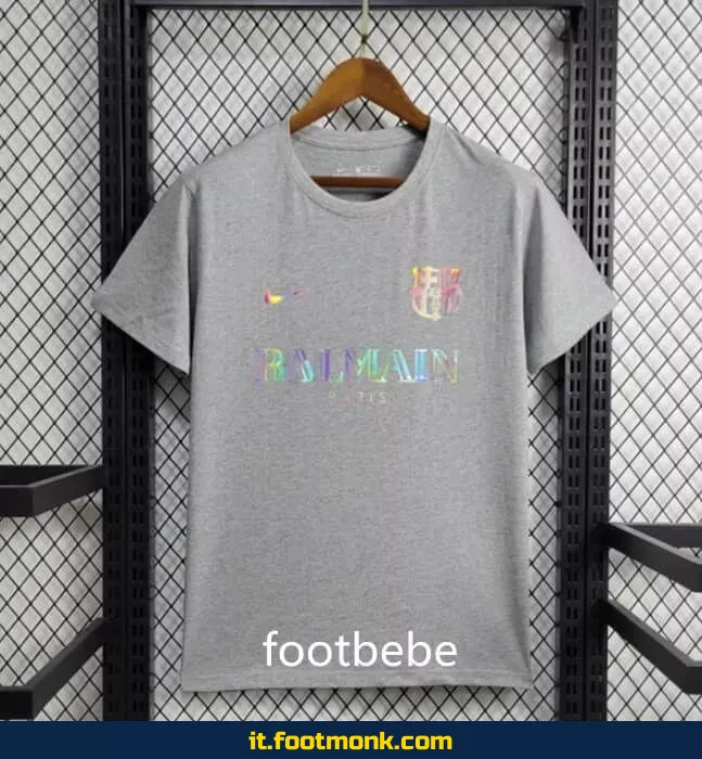Maglia Barcellona x Balmain 2024 2025 grigia