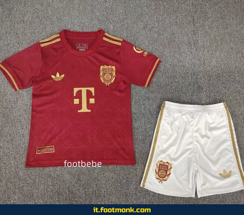 Maglia Bayern Monaco Bambino 2025 125 anni rossa