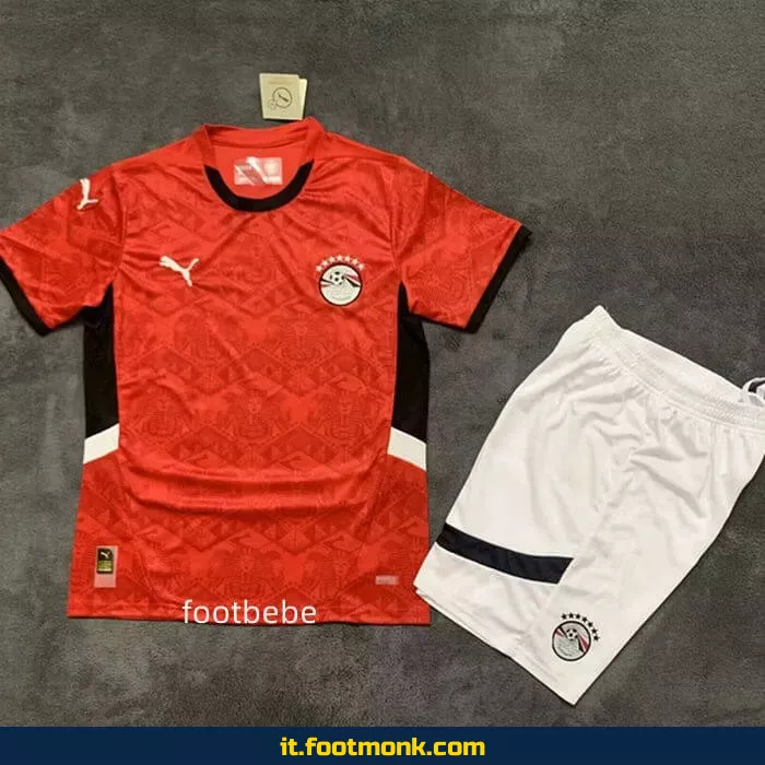 Maglia Egitto Bambino 2024 2025 Home Rossa