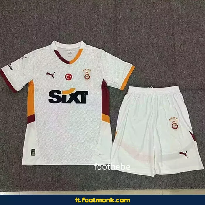 Maglia Galatasaray Bambino 2024 2025 trasferta Bianca