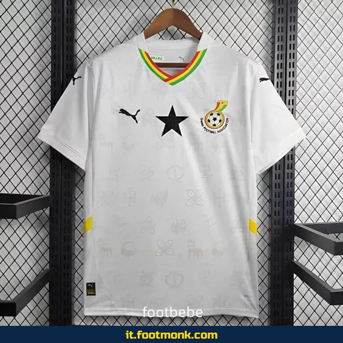 Maglia Ghana 2024 2025 da casa Bianca
