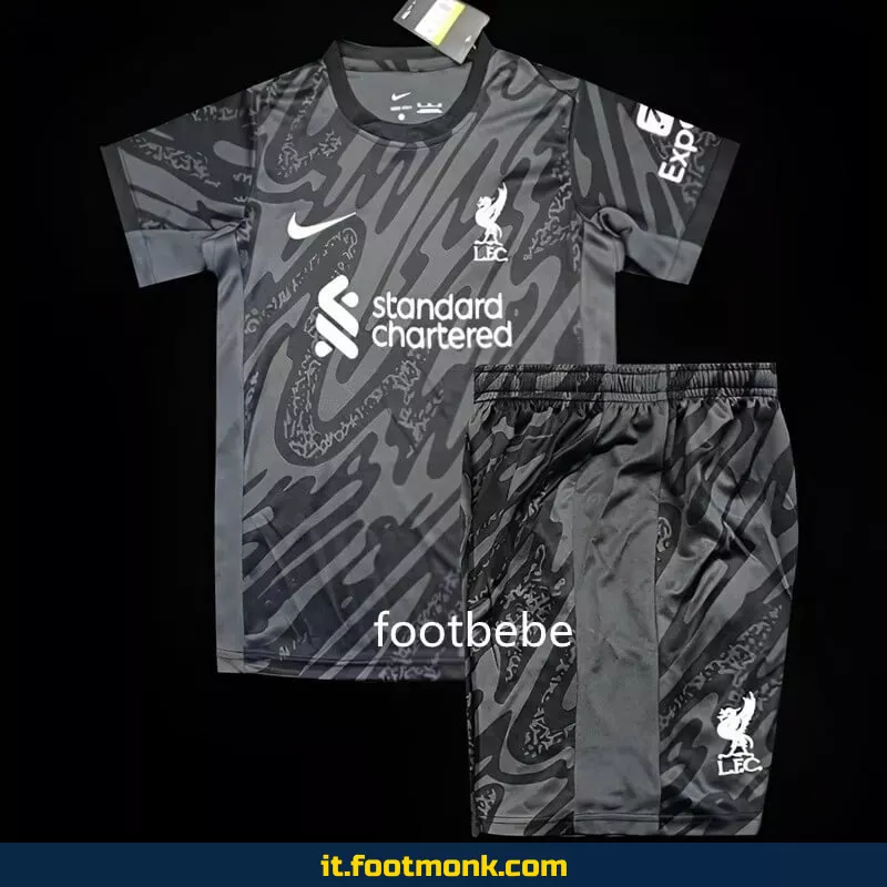 Maglia Liverpool Bambino 2024 2025 portiere nera