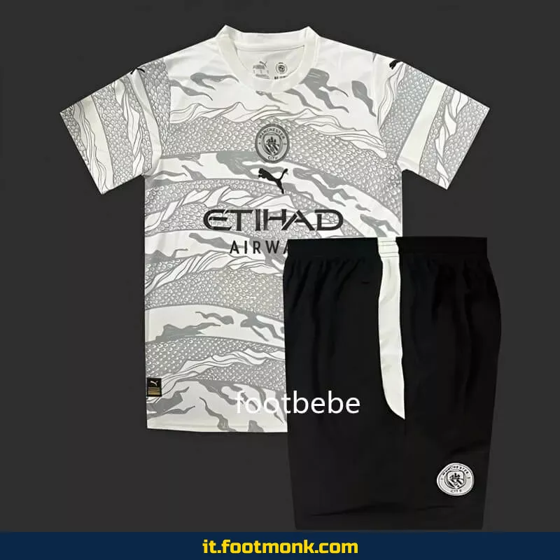 Maglia Manchester City Bambino 2024 2025 L'anno del Drago Bianco