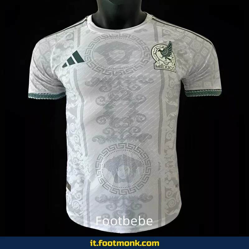 Maglia da partita Messico x Versace 2024 bianca