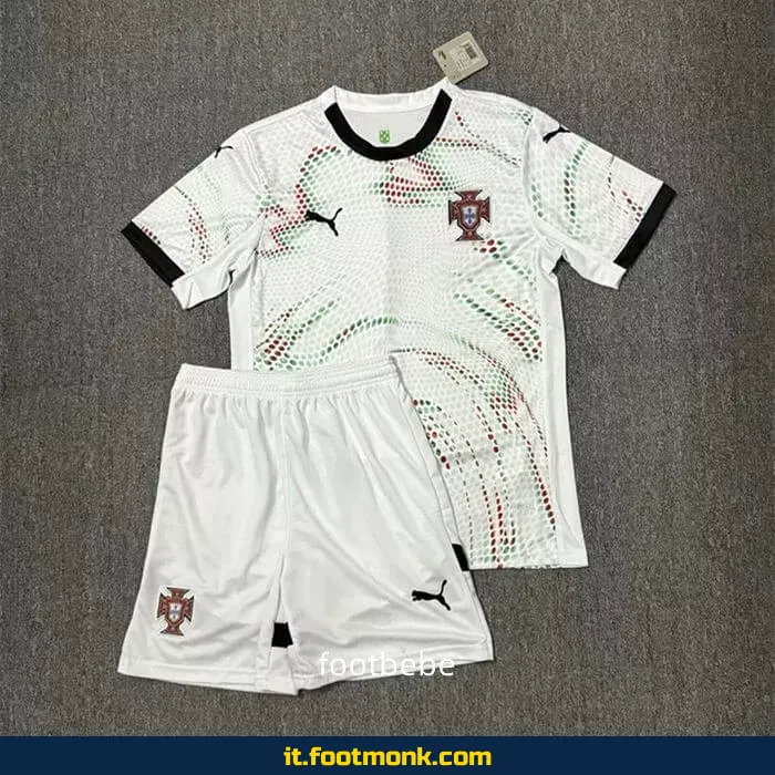 Maglia Portogallo Bambino 2025 2026 Bianca
