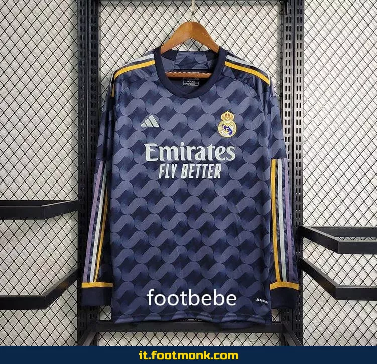 Maglia Real Madrid 2023 2024 da trasferta manica lunga
