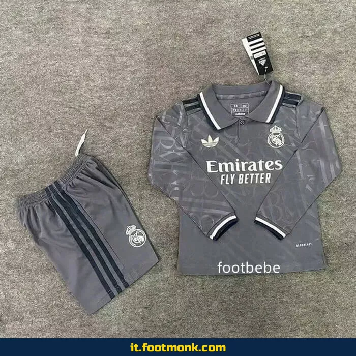 Maglia Real Madrid Bambino 2024 2025 Third maniche lunghe