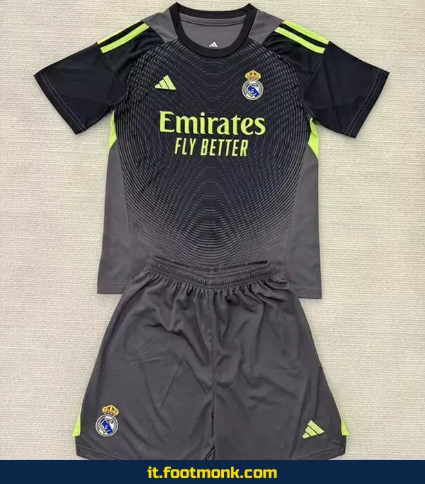 Maglia Real Madrid Bambino 2025 2026 Nera