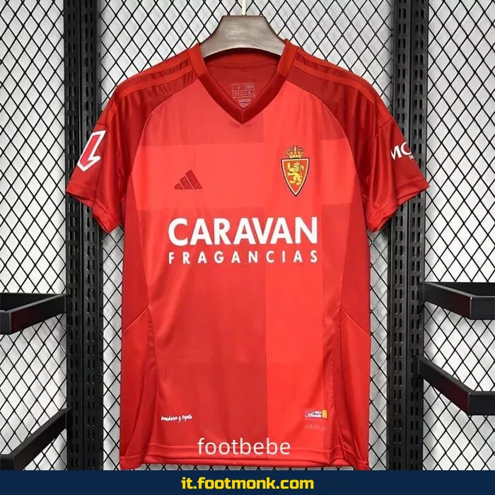 Maglia Real Zaragoza 2024 2025 da trasferta rossa