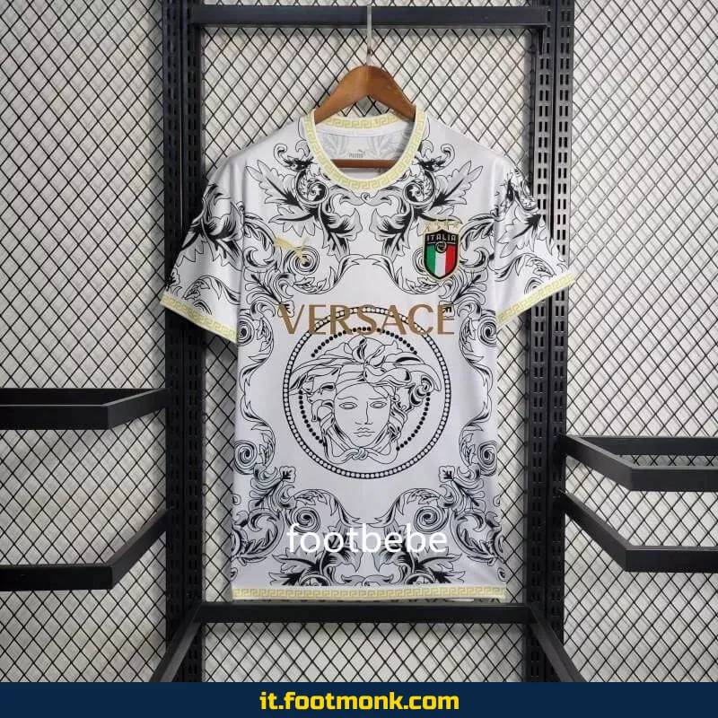 Maglia da calcio Italia Versace 2023 2024 Bianca