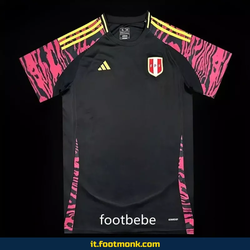 Maglia da calcio Perù 2024 da trasferta nera