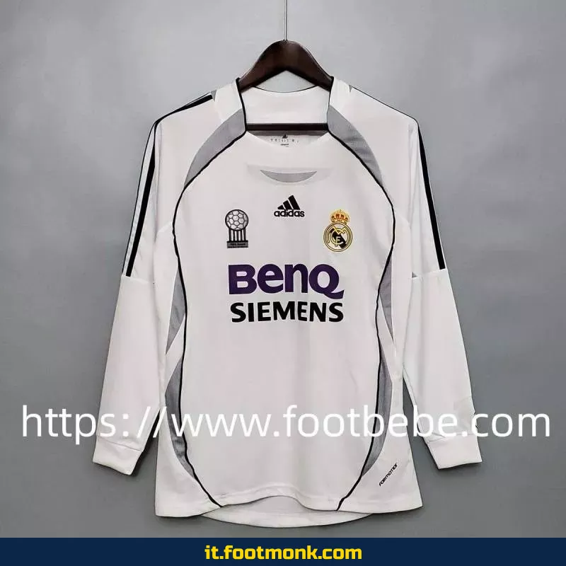 Maglia vintage Real Madrid 2006 2007 maniche lunghe da casa