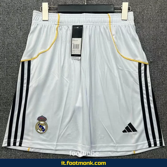 Pantaloncini da calcio Real Madrid 2025 2026 Bianchi
