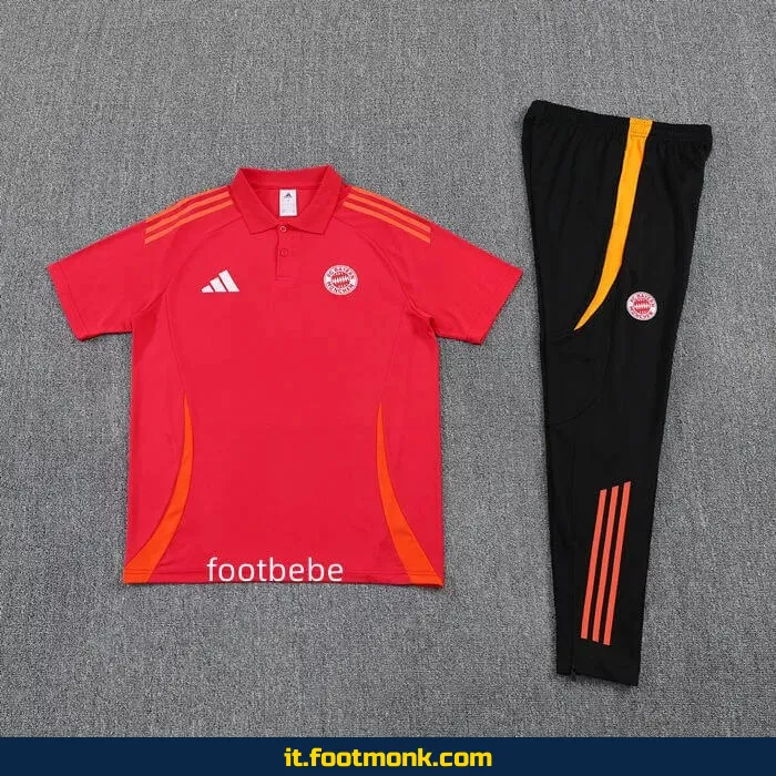 Tuta Bayern Monaco 2025 2026 rossa Polo