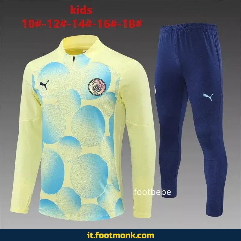 Tuta da bambino Manchester City 2024 2025 giallo chiaro