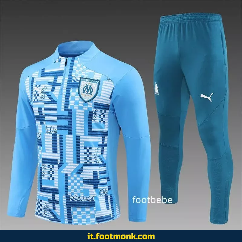 Tuta da ginnastica Marsiglia OM 2024 2025 camouflage blu